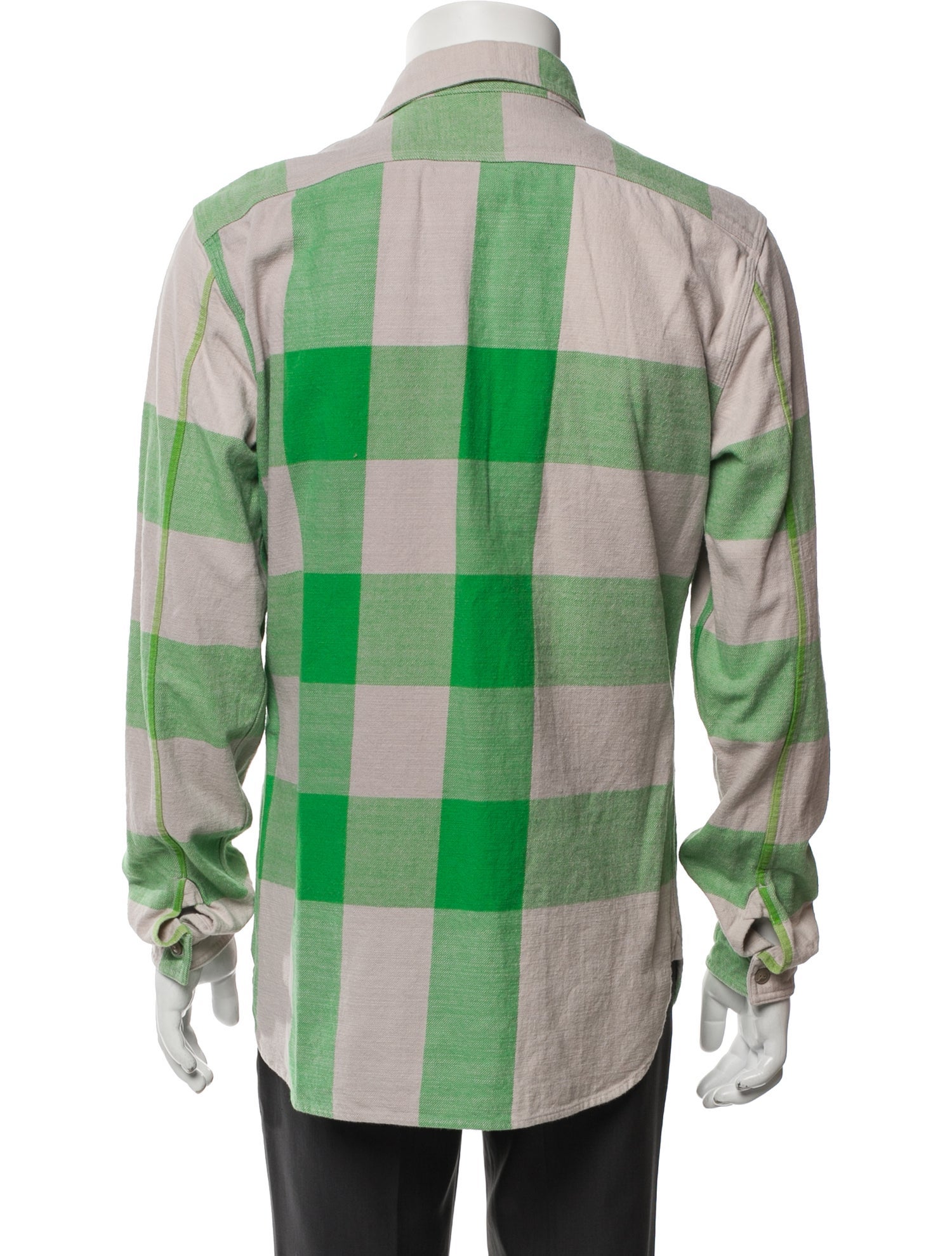 Burberry Brit Plaid Print Long Sleeve Shirt